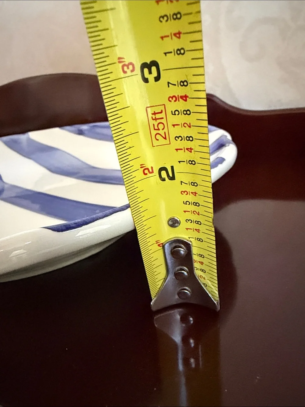 Italian hand made Striped Ceramic plate/ bowl